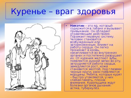 Рисунок о вреде курения