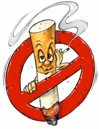 Плакат о вреде курения для детей