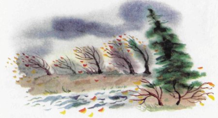 Поздняя осень рисунок