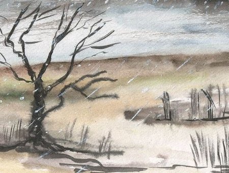 Поздняя осень рисунок