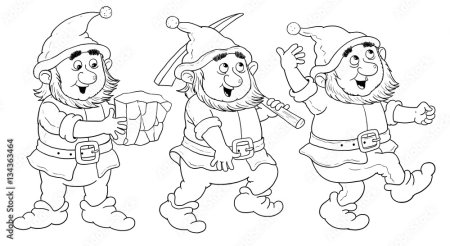 Шествие гномов рисунок