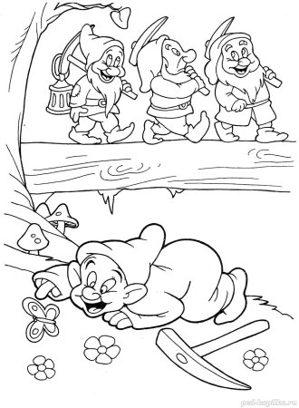 Шествие гномов Григ раскраска