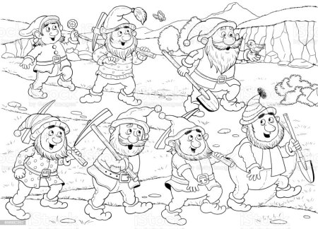 Пьеса шествие гномов раскраска