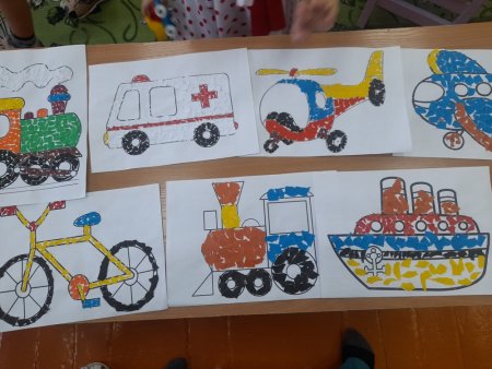 Рисование автобус в старшей группе