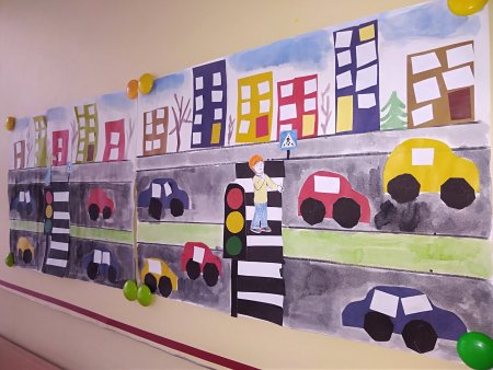 Поезд из цветной бумаги