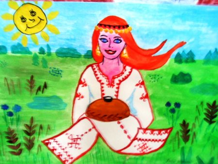 Рисунок на Чувашскую тему