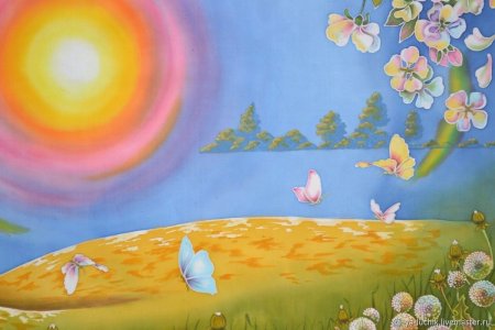 Батик лето пейзаж