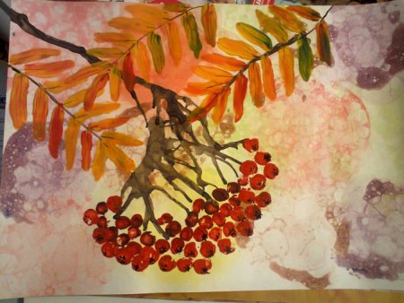 Осеннее рисование нетрадиционное