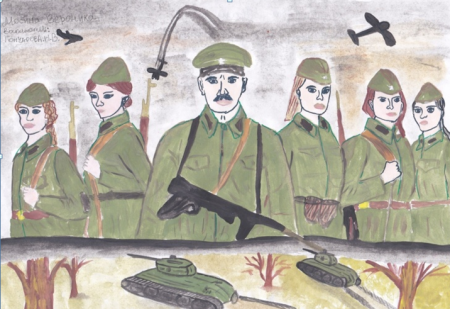 Рисунок на тему защита Отечества