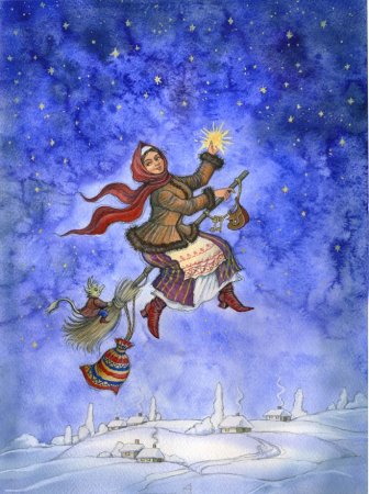 Иллюстрации ночь перед Рождеством Гоголя Михайлошина