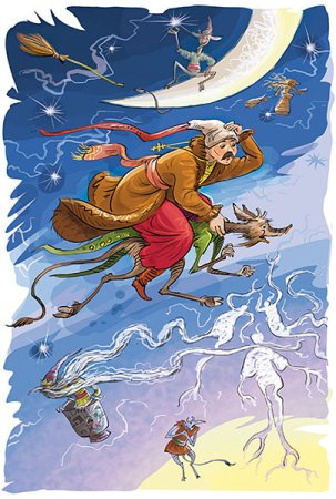 Иллюстрации к повести ночь перед Рождеством Солоха