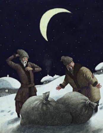 Иллюстрация вечера на хуторе близ Диканьки карандашом