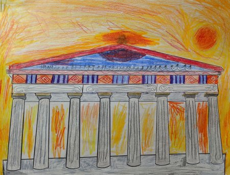 Нарисовать храм Парфенон