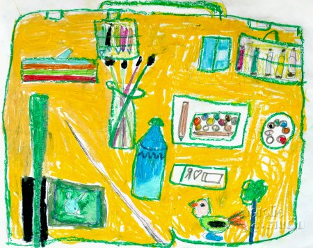 Натюрморт школьные предметы