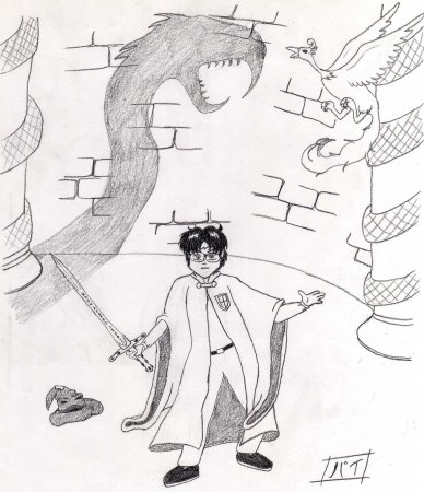 Василиск Гарри Поттер рисунок