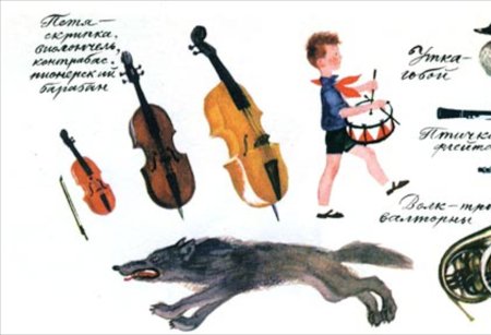 Раскраска по сказке Петя и волк