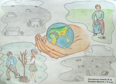 Детские рисунки на тему окружающий мир