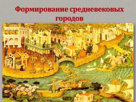 Формирование городов в средневековье