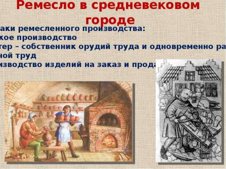 Ремесло в средневековом городе