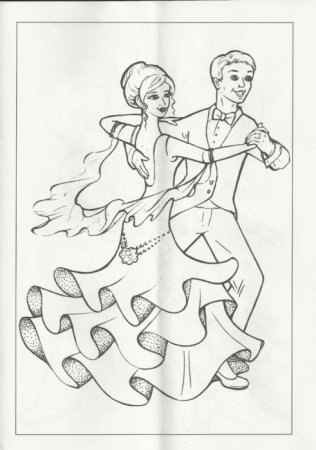 Раскраска детские бальные танцы