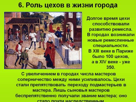 Средневековый город центр Ремесла и торговли