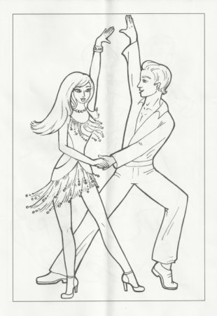 Раскраска бальные танцы