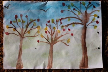 Рисование в средней группе поздняя осень