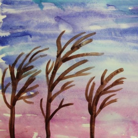 Рисование в старшей группе поздняя осень