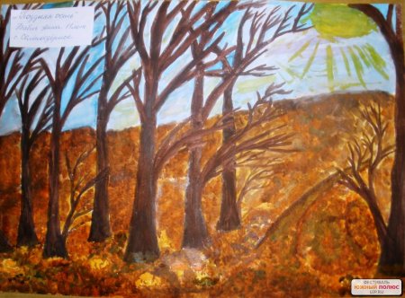 Рисование по теме поздняя осень в старшей группе