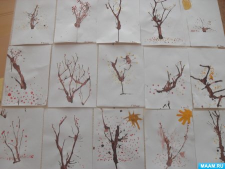 Кляксография в детском саду старшая группа осень