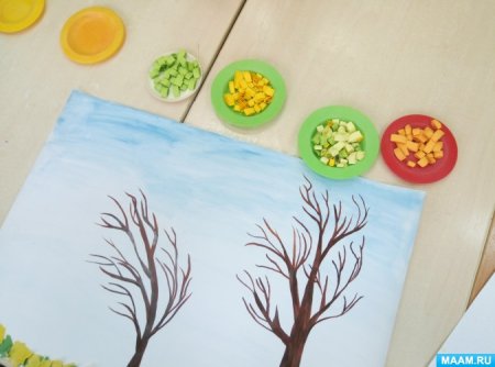 Рисование в младшей группе на тему поздняя осень