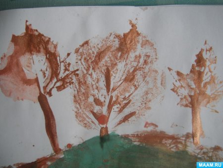 Поздняя осень рисование в младшей группе