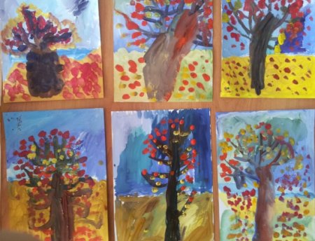 Рисование в подготовительной группе на тему осень