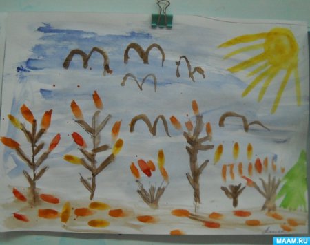 Рисование на тему поздняя осень