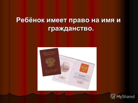 Право на имя и гражданство