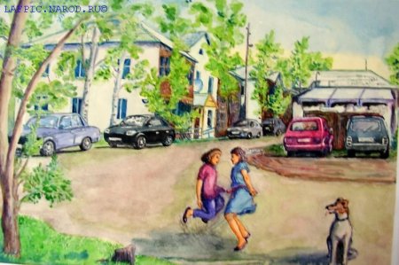 Детские рисунки улица