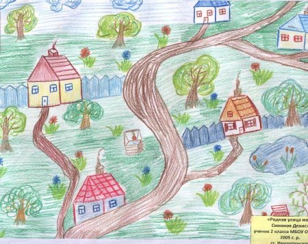 Рисунок на тему моё село