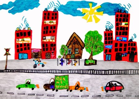 Рисуем город с детьми
