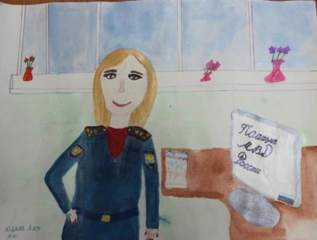 Моя мама полицейский рисунки детей