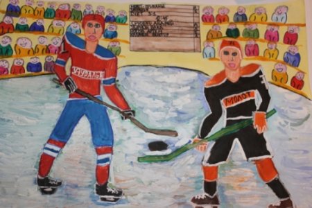 Детский рисунок на тему жокей