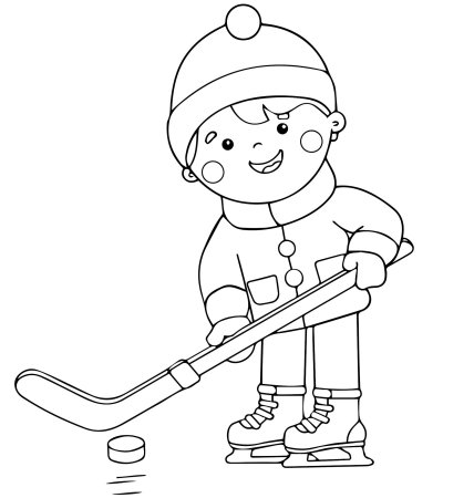 Зимний спорт для дошкольников для вырезания