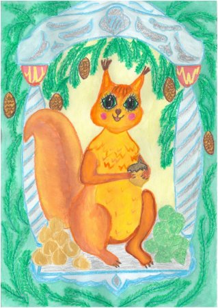 Белка из сказки о царе Салтане раскраска