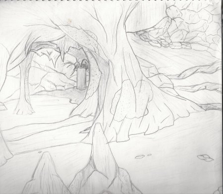 Пещера карандашом