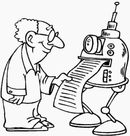 Ученый раскраска для детей