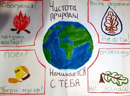 Чистота природы начинается с тебя плакат