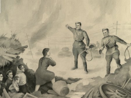 Рисунок освобождение от фашистов