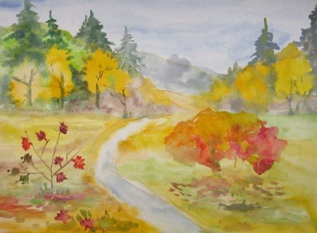 Детские рисунки на тему осень