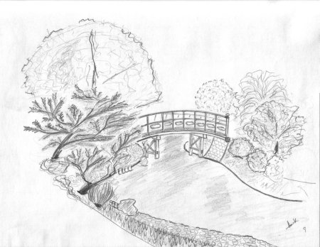 Рисование весенний лес