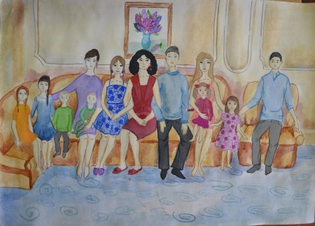 Дружная семья картина