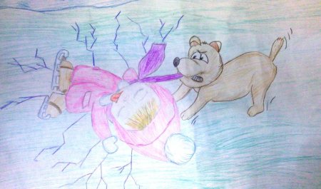 Осторожно тонкий лед рисунок